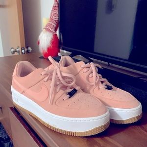 Womens Peach Nike Air Force Sage Low